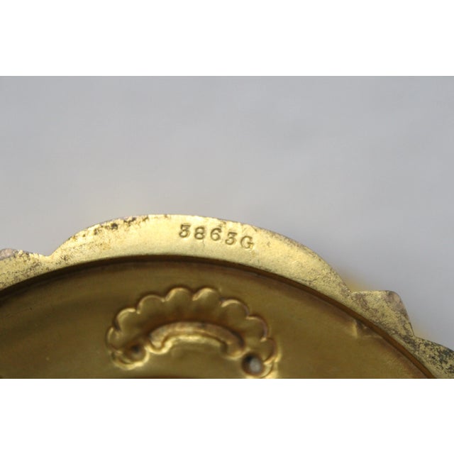 Mid-Century Modern Gilded Brass Compote W/ Repousse Made by Martin Hall & Company For Sale - Image 3 of 8