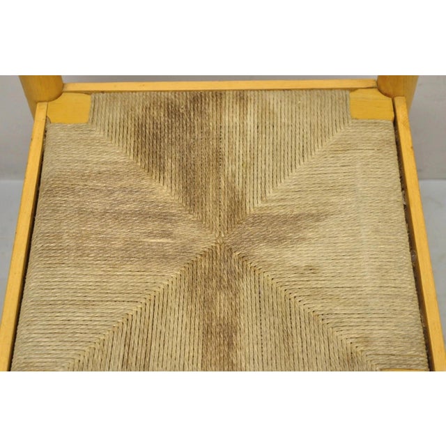 Wood Mid Century Modern Birch Maple Bentwood Woven Rush Dining Chairs - Set of 6 For Sale - Image 7 of 12