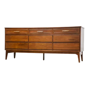 Dixie Walnut Mid Century Dresser
