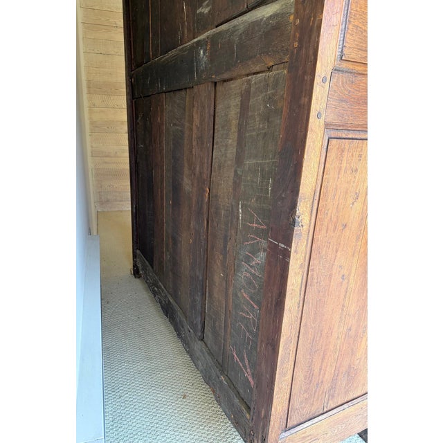 Antique French Provincial Oak Armoire For Sale - Image 15 of 15