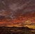 The Western Sky by Sparky LeBold | Oil on Canvas Landscape of a sunset with dramatic clouds. For Sale