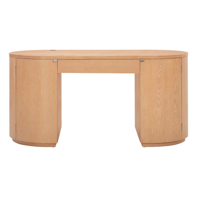 Marlow Natural Wood Executive Desk For Sale - Image 11 of 11