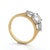 Gia 18ct Yellow Gold & Platinum Diamond Engagement Ring 1.37ct 3.7g, Size 6 For Sale - Image 6 of 10