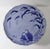 Blue Chinese Quail footed cake plate/server, in the Imari style. Plate has a quail and cattail design with hand-painted,...