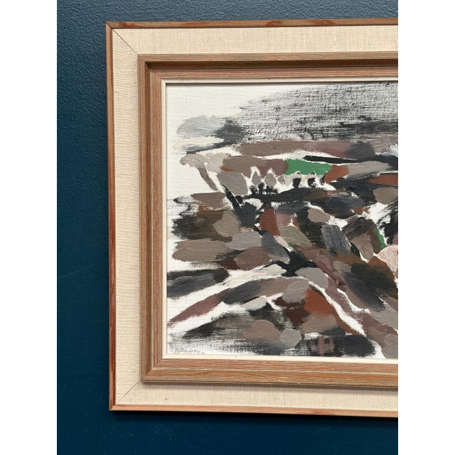 Mid-Century Modern B. Person, Absract, 1950s, Oil Painting on Canvas, Framed For Sale - Image 3 of 18