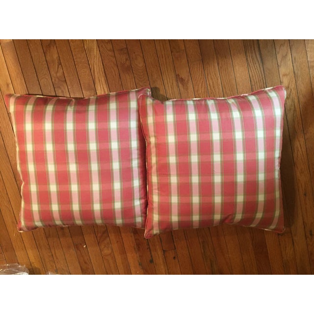 Red Gingham Pillows A Pair Chairish