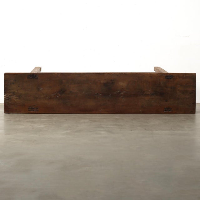 Mid 20th Century Vintage Pear Wood Console Table in Weathered Finish For Sale - Image 5 of 7