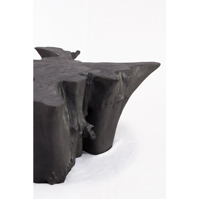 Black Burnt Organic Teak Root Coffee Table 84 For Sale In Greensboro - Image 6 of 7