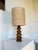 Brown Turned Oak Table Lamp, 1950s For Sale - Image 8 of 18