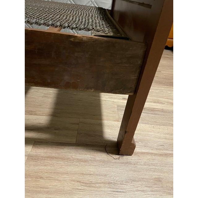 Late 20th Century Carved Hardwood Twin Bed For Sale In Detroit - Image 6 of 12