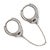 Contemporary Sterling Silver & Diamond Handcuff Design Earrings For Sale - Image 3 of 8