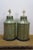 Late 20th Century Chinese Chinoiserie Green Gilt Toleware Tea Canister Caddy Banquet Lamps - a Pair For Sale - Image 14 of 18
