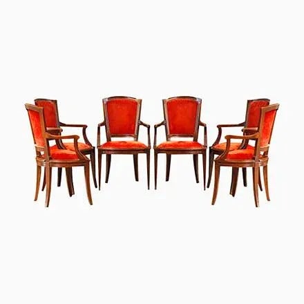 Red Red Dining Chairs, Set of 6 For Sale - Image 8 of 8