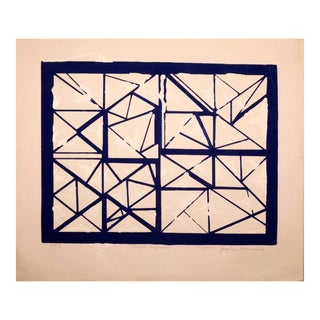 Josep Marasovich Triangle Confusion Signed Op Art Geometric Serigraph on Paper For Sale