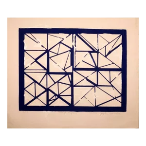 Josep Marasovich Triangle Confusion Signed Op Art Geometric Serigraph on Paper