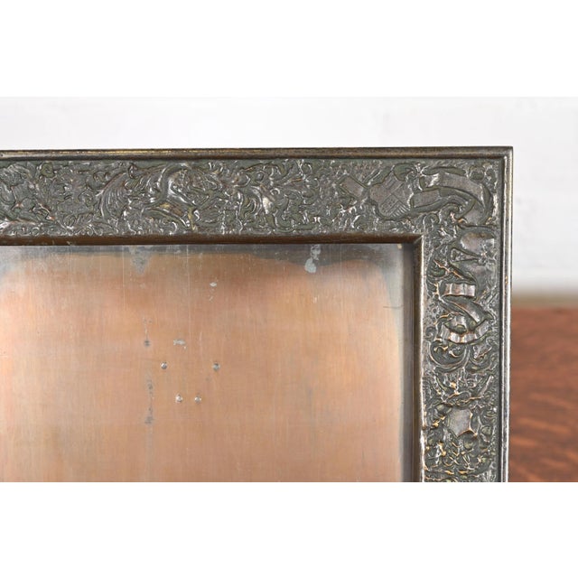 1920s Louis Comfort Tiffany Furnaces Large Bronze Picture Frame, 1920s For Sale - Image 5 of 12