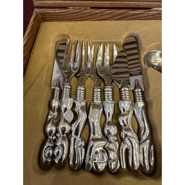 Postmodern Miguel Ortiz Berrocal Complete & Original 18-Piece Service For Sale - Image 3 of 10