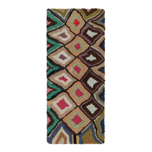 Vintage Azilal Moroccan Style Runner Rug, With Patterns From Rug & Kilim