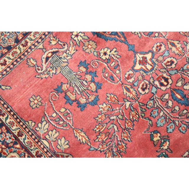 Traditional Vintage Traditional Indo Sarouk - 4'1" x 5'10" For Sale - Image 3 of 8