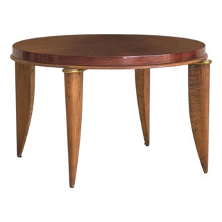 French Art Deco Sycamore Maple Coffee Table by Maurice Jallot, 1940s For Sale
