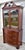 Vintage Chippendale Style Mahogany China Cabinet Hutch Serpentine Swan Neck For Sale - Image 12 of 15