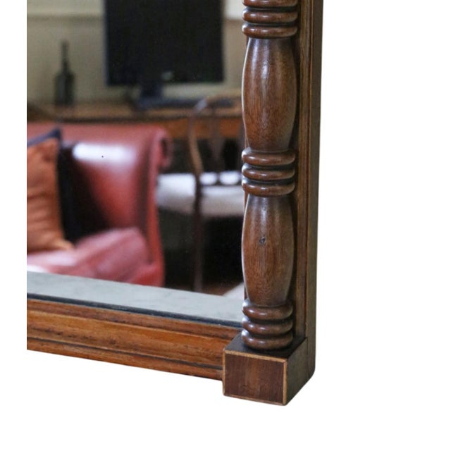 Antique Mahogany Framed Pier Overmantle Wall Mirror, 1800s For Sale - Image 6 of 8