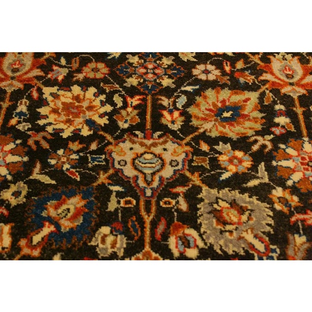 1980s Shabby Chic Istanbul Brown/Lt. Tan Turkish Hand-Knotted Rug -4'3 X 6'2 For Sale - Image 4 of 8