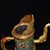 Blue Vintage Asian Cloisonné Gilt Bronze Tibetan Butter Tea Pot - Himalayan Monk's Ewer For Sale - Image 8 of 9