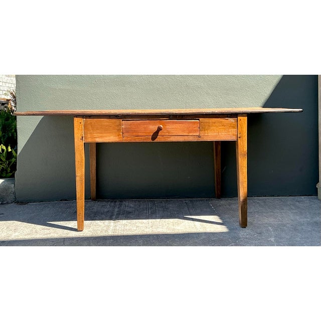 Early 20th Century Vintage Plank Farm Table For Sale - Image 5 of 12