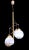 Metal Satin-Finished Brass and Murano Glass Chandelier attributed to Mazzega, 1965 For Sale - Image 7 of 13
