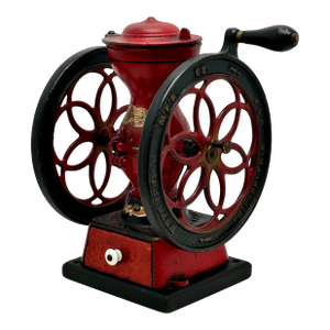 Rare Small 12.75 Inch Tall Antique Enterprise Philladelphia MFG Co. #2 Cast Iron Hand Crank Coffee Grinder in Excellent Original Paint.