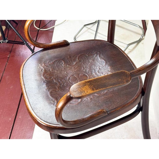 Beech Armchair from Fischel, 1900s For Sale - Image 3 of 11