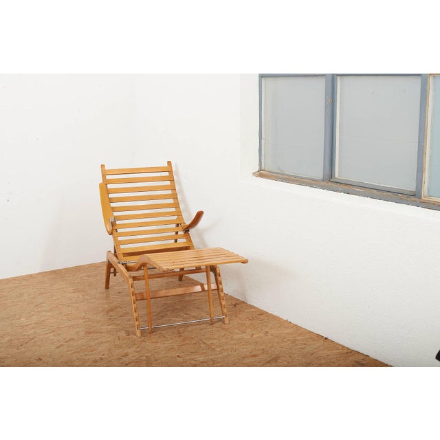 Wooden Lounger with Many Adjustment Options and Frame Foldable For Sale - Image 13 of 15