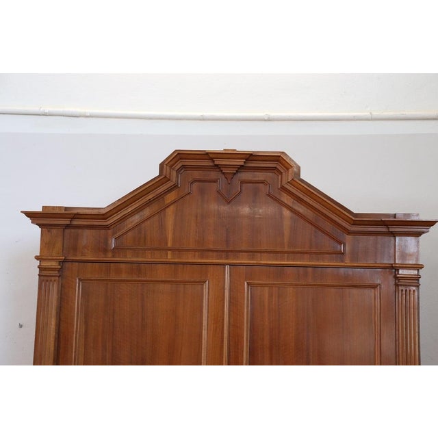 Antique Veneer Walnut Wardrobe, Late 19th Century For Sale - Image 12 of 16