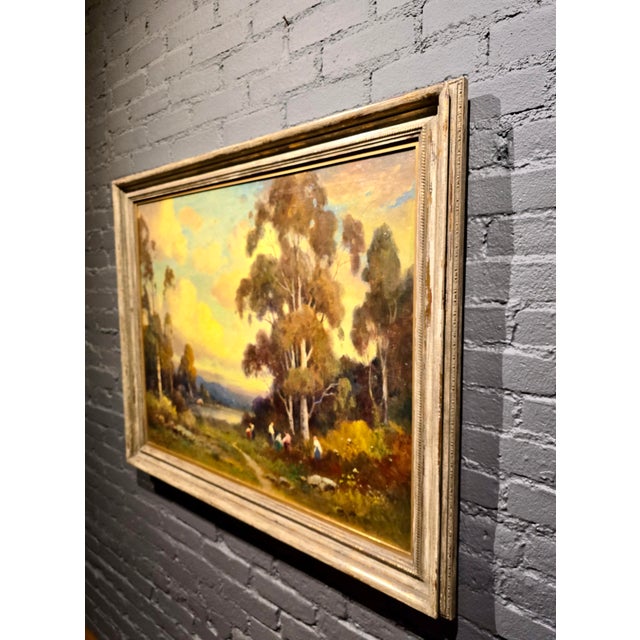 Alexis Matthew Podchernikoff "Picnic by the Pond" Santa Barbara Sunset - Monumental 1920s Oil Painting For Sale - Image 11 of 13