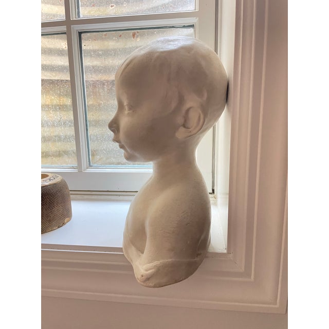 Plaster Bust of a Young Boy For Sale - Image 9 of 9