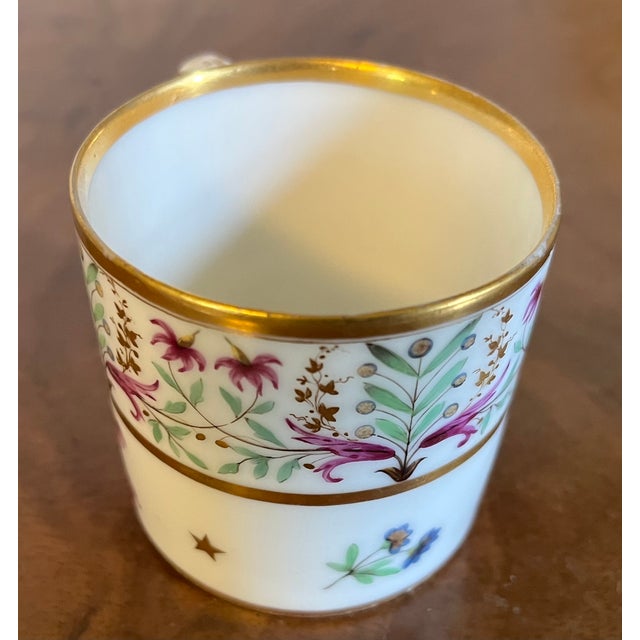Antique Early 19th Century French Empire Paris Porcelain Coffee Cup or Can by Dihl Circa 1800 For Sale - Image 12 of 17