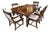 Hickory Chair Company Empire Style Extension Dining Room Table + Six Chairs, Set For Sale