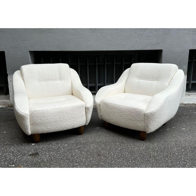 Torino Armchairs in Mohair and White Bouclé with Sinuous Armrests, 2000s, Set of 2 For Sale - Image 17 of 18
