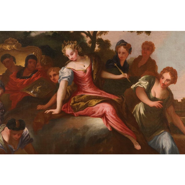 Pier Dandini, The Finding of Moses Landscape, 1680, Oil on Canvas For Sale - Image 6 of 16