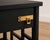 Vintage Modern Black Lacquer Campaign End Table With Brass Hardware For Sale - Image 4 of 4