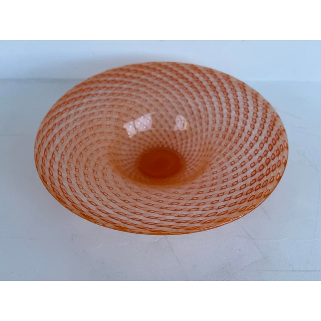 Late 20th Century Vintage Large Murano Glass Center Piece Bowl Signed For Sale - Image 5 of 11