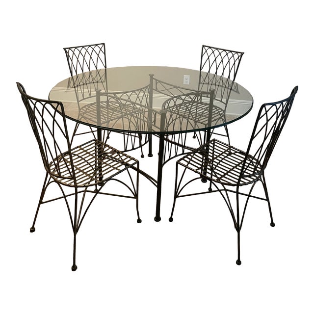1990s Iron Dining Set For Sale