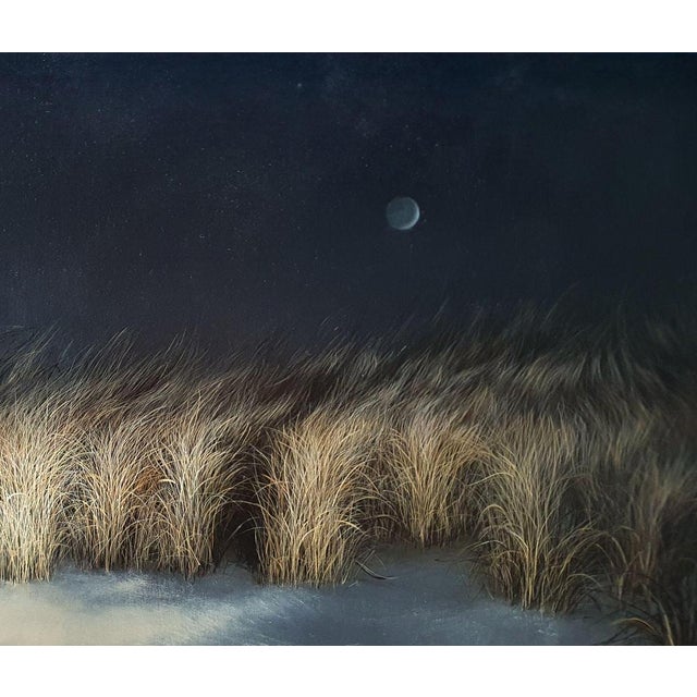 Contemporary Maija Muizniece, Velvet Coastal Darkness, 2024, Oil on Canvas For Sale - Image 3 of 4