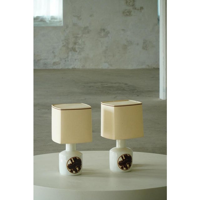 Danish Modern Porcelain Table Lamps from Bing & Grøndahl, 1960s, Set of 2 For Sale - Image 6 of 18