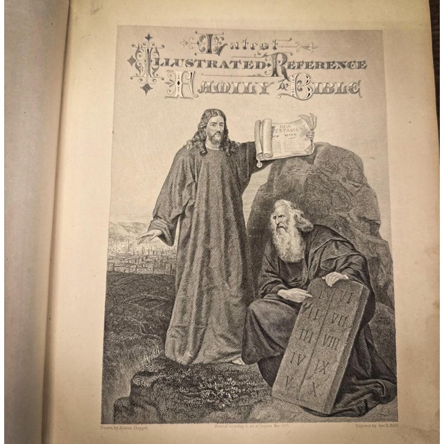 Holy Bible From 1883 With Illustrated History of the New & Old Testament For Sale - Image 9 of 15