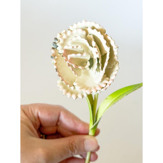 Shabby Chic Vintage Italian Style Tole Metal Wall Hook For Sale - Image 3 of 10