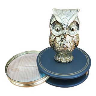 1970s Brass Toned Owl Magnifying Glass For Sale