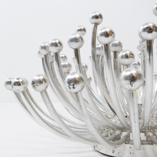 Silver Italian Pistillo Lamp by Studio Tetrarch for Valenti Luce, 1960s For Sale - Image 8 of 10