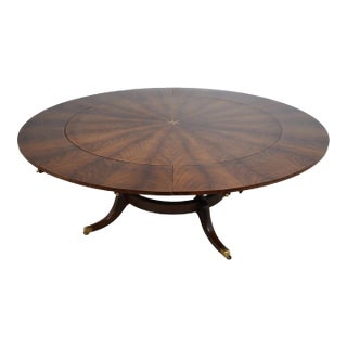 Ej Victor Round Inlaid Mahogany Dining Room Table For Sale